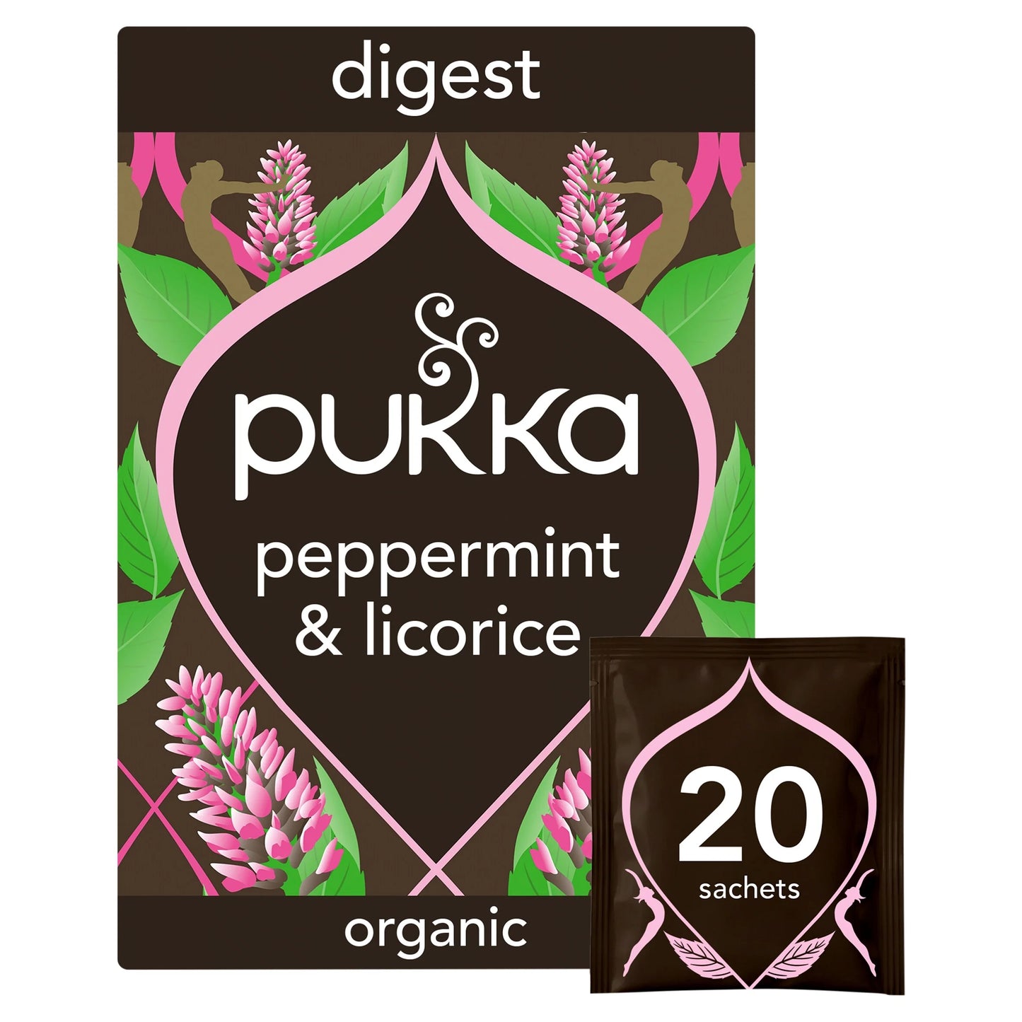 Organic Peppermint & Licorice Mint Tea 20 Herbal Tea Bags 30g by Pukka