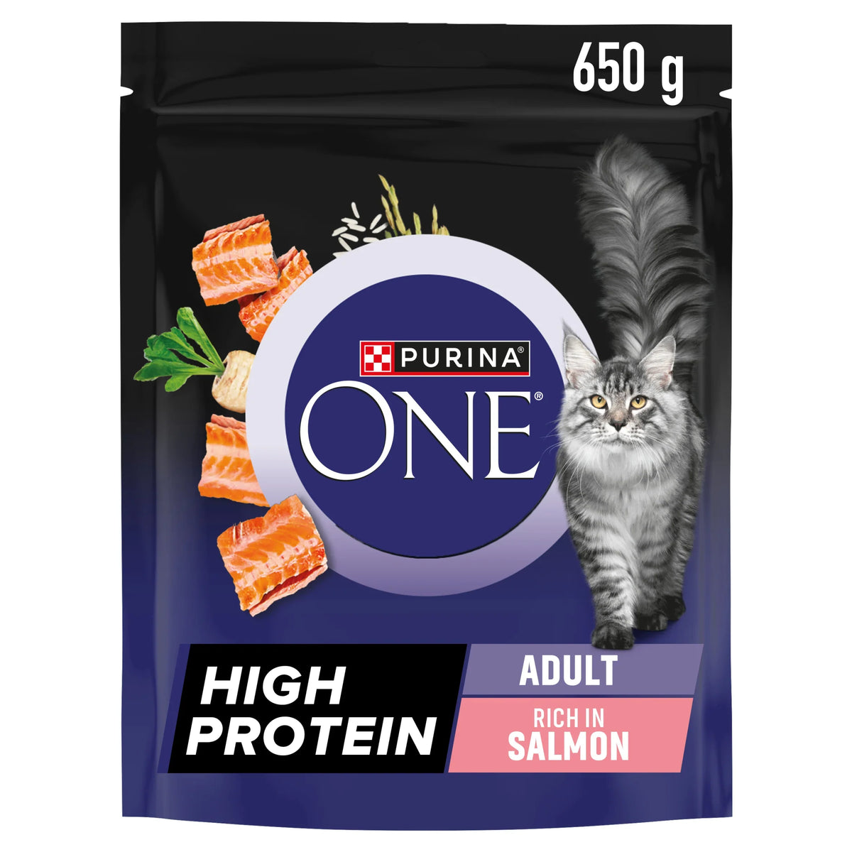 High Protein Salmon Adult Cat Food by PURINA ONE at The British Vault
