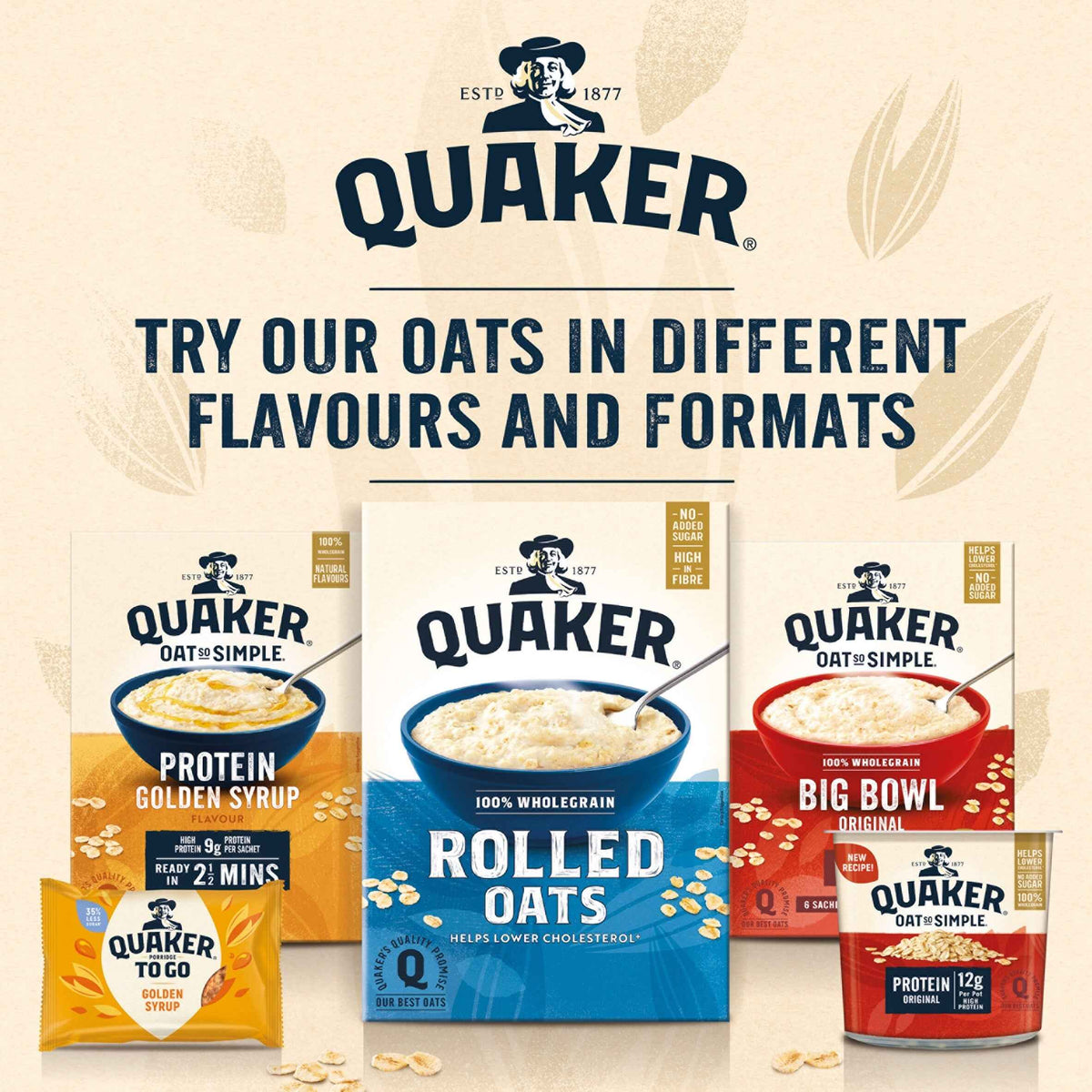 Big Bowl Golden Syrup Porridge Sachets 6x49.6g by QUAKER