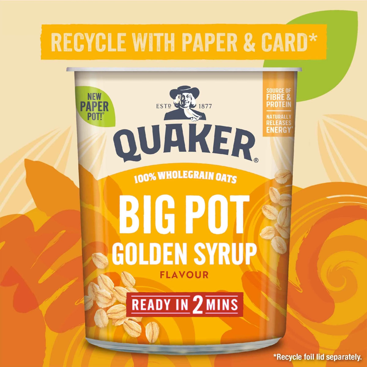 Golden Syrup Porridge Big Pot 76g by QUAKER