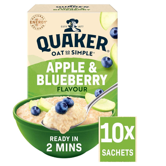 Oat So Simple Apple & Blueberry Porridge Sachets 10x36g by QUAKER