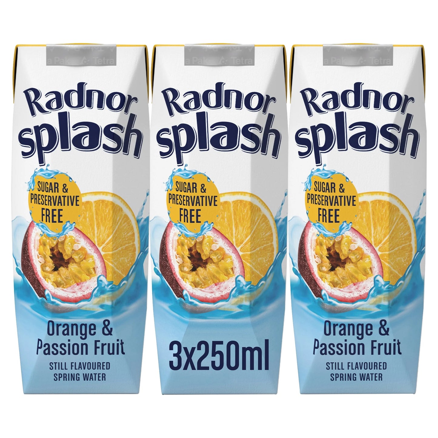 Splash Orange & Passion Fruit 3x250ml by Radnor