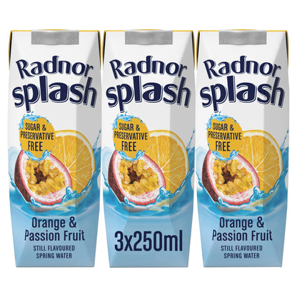 Splash Orange & Passion Fruit 3x250ml by Radnor