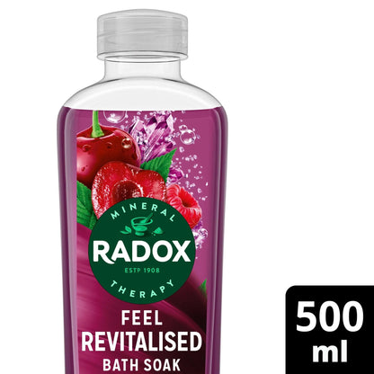 Cherry & Raspberry Feel Revitilised Bath Soak Bubble Bath by RADOX
