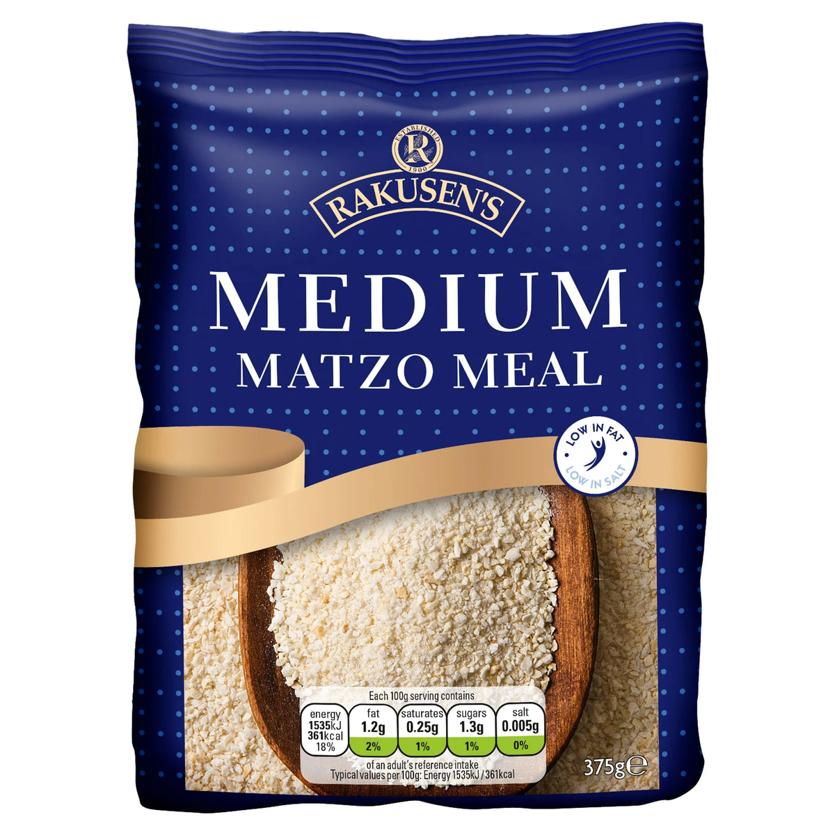 Medium Matzo Meal 375g by RAKUSENS