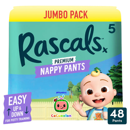 Premium Cocomelon Nappy Pants, Size 5 by Rascals