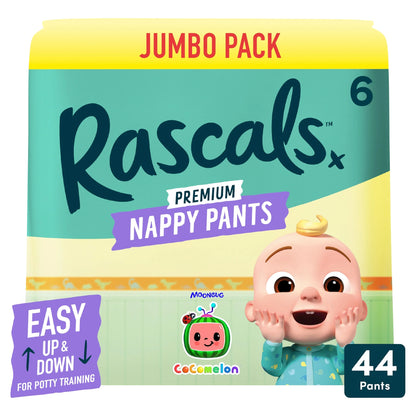 Premium Cocomelon Nappy Pants, Size 6 by Rascals