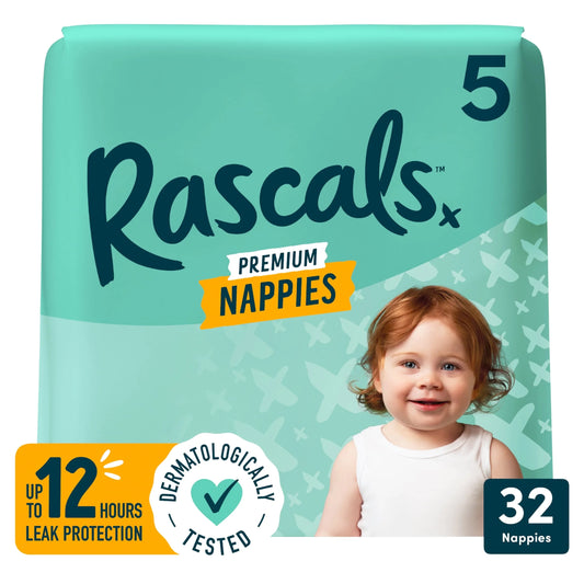 Premium Nappies Size 5 32 Pack by Rascals