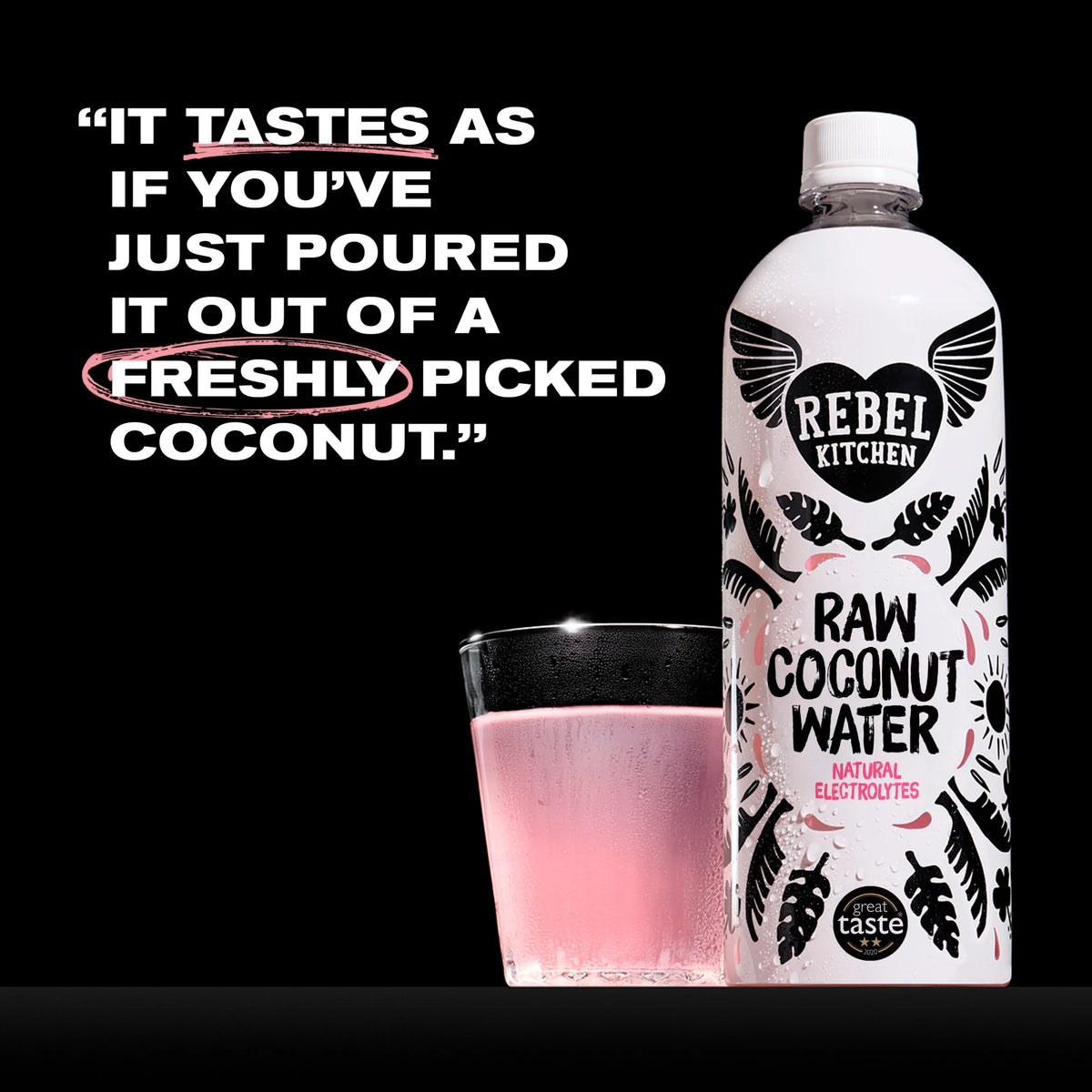 Raw Coconut Water Natural Electrolytes 750ml by REBEL KITCHEN