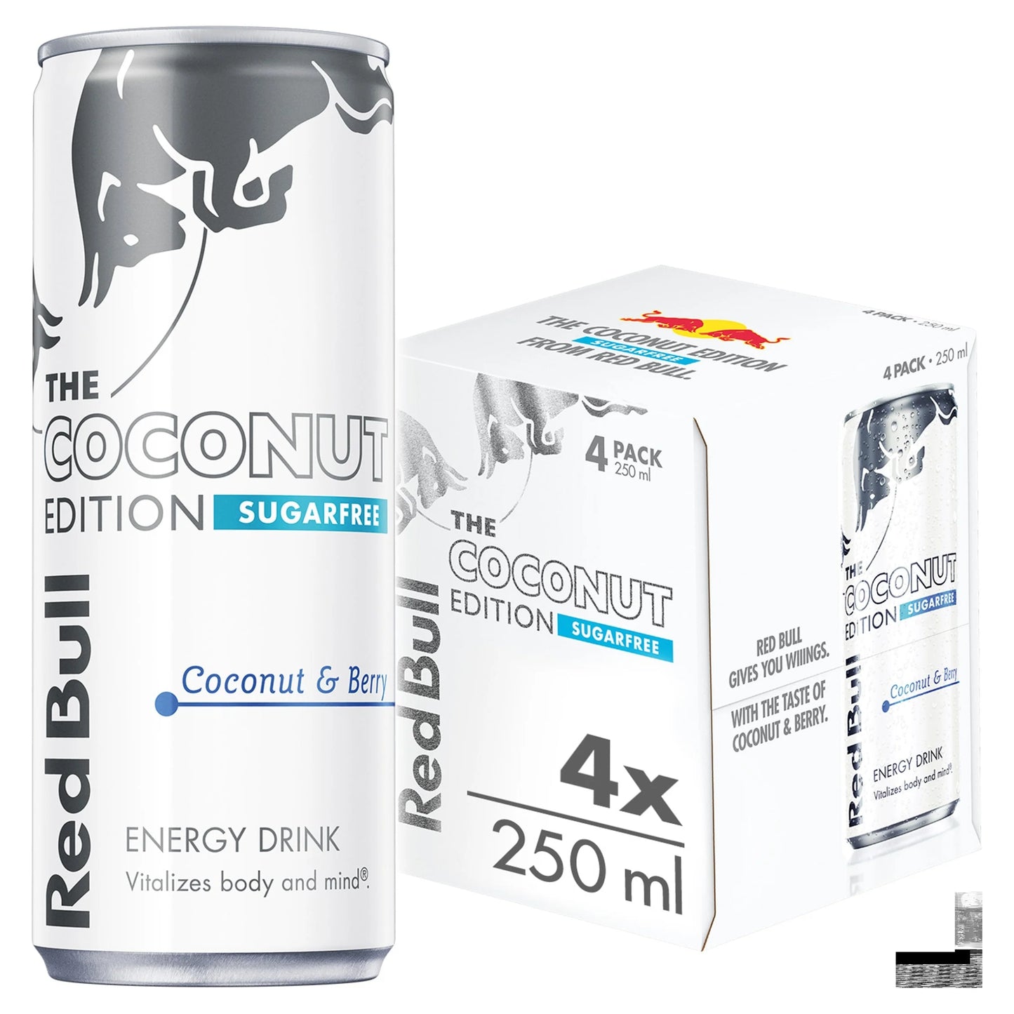 Sugar Free Coconut Edition Energy Drink 4 X 250ml by Red Bull