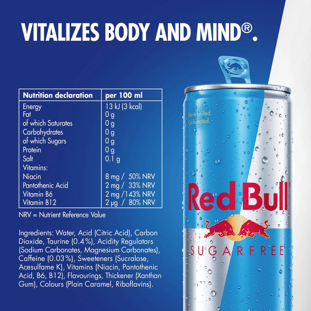 Sugar Free Energy Drink 250ml by Red Bull