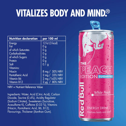 Sugar Free Summer White Peach by Red Bull