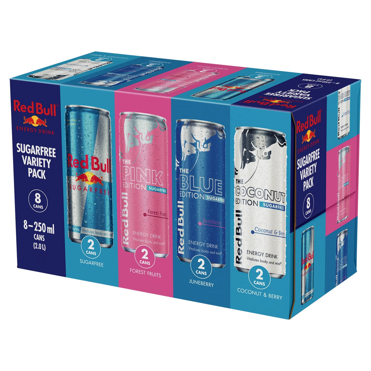 Sugar Free Variety Pack Energy Drink 8 X 250ml by Red Bull