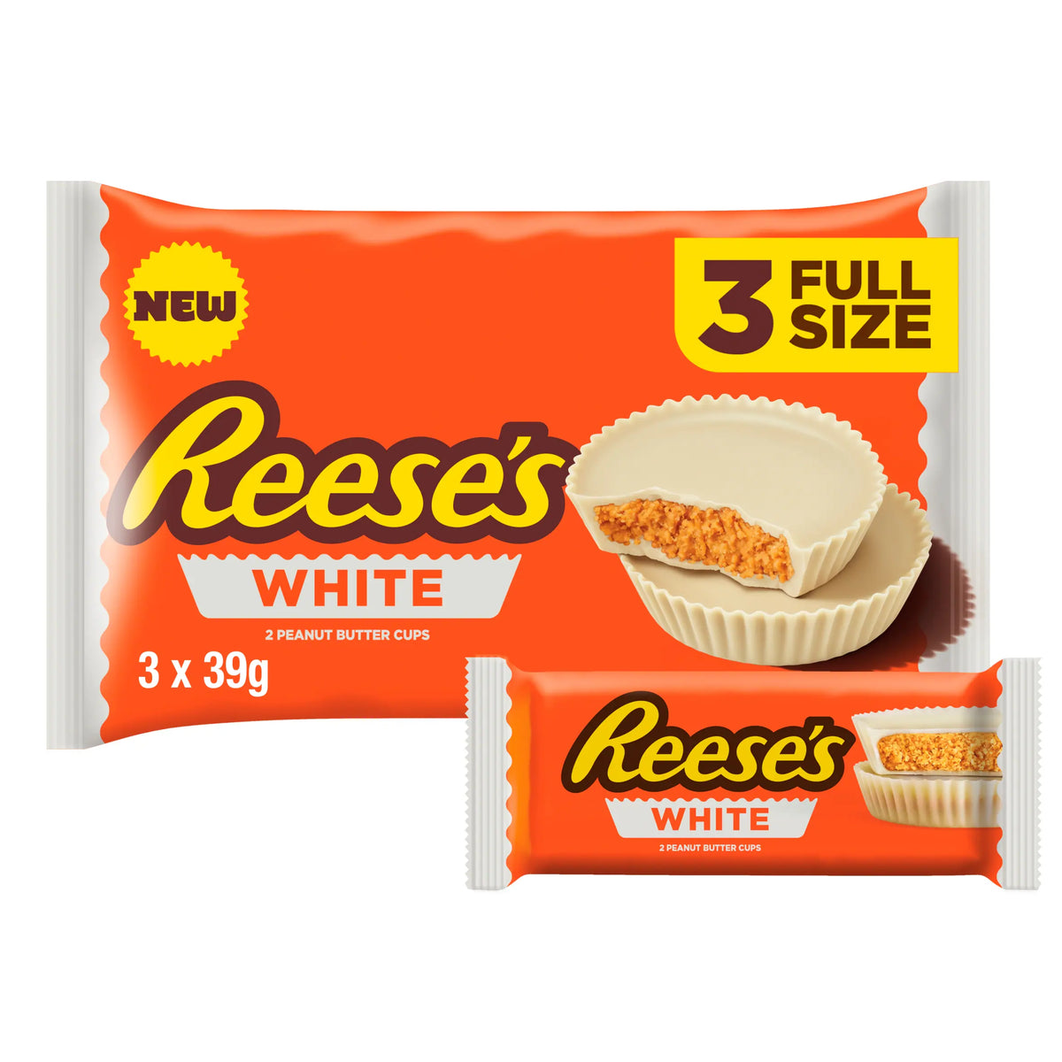 Peanut Butter 2 Cups White Multipack by Reese's at The British Vault