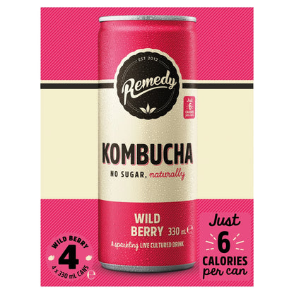 Kombucha - Wild Berry 4 X 330ml by REMEDY