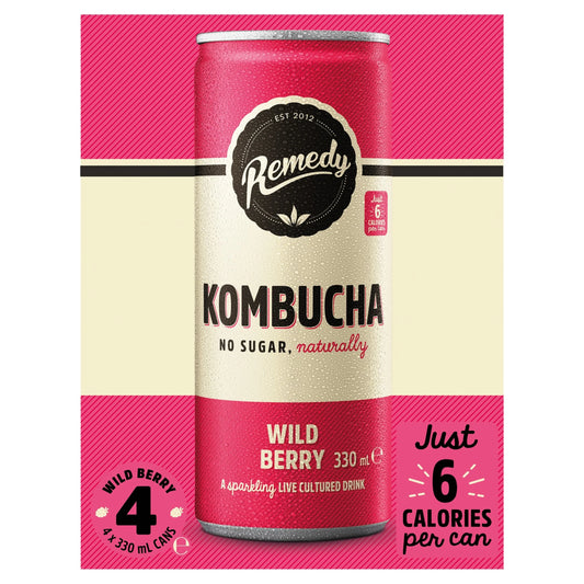 Kombucha - Wild Berry 4 X 330ml by REMEDY