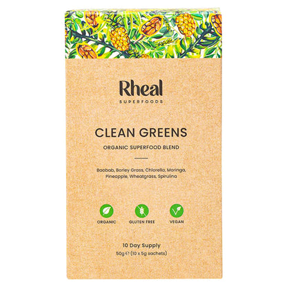 Clean Greens 10x5g by RHEAL SUPERFOODS