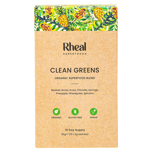 Clean Greens 10x5g by RHEAL SUPERFOODS