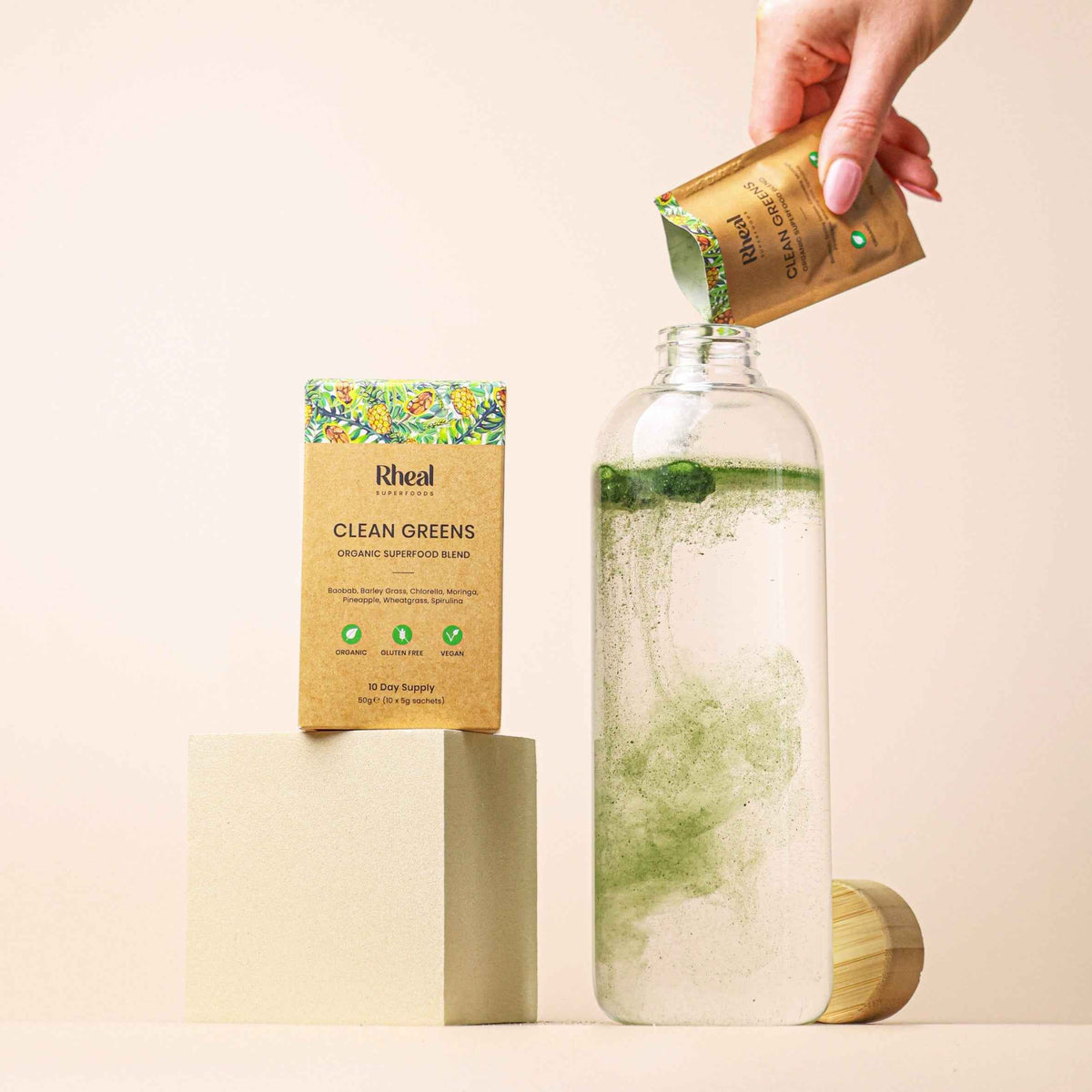 Clean Greens 10x5g by RHEAL SUPERFOODS