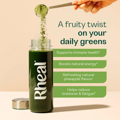 Pineapple Clean Greens by RHEAL SUPERFOODS at The British Vault