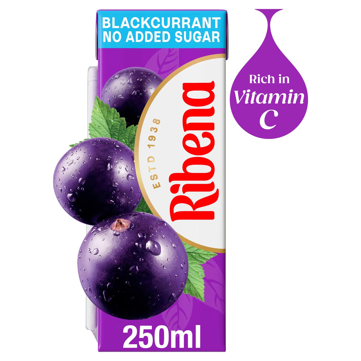 Blackcurrant No Added Sugar Juice by RIBENA at The British Vault