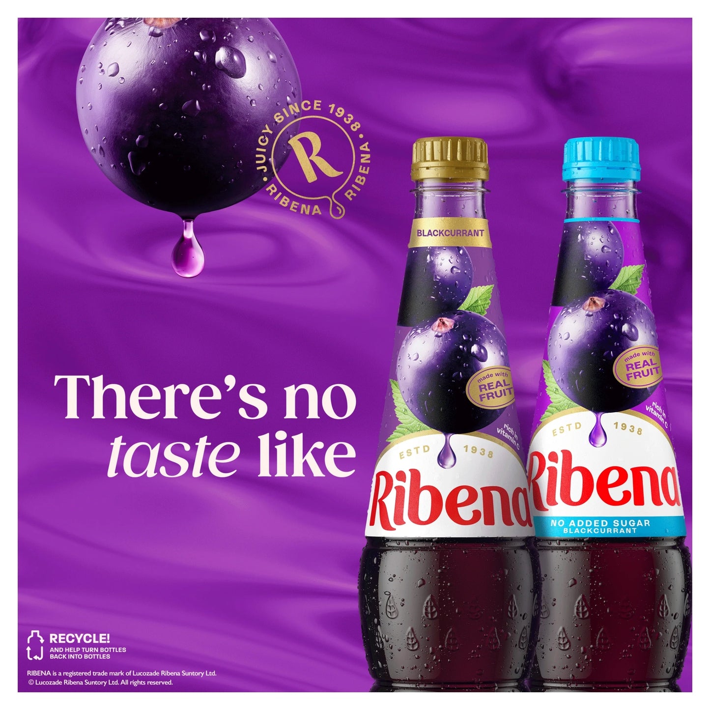 Blackcurrant Squash 850ml by RIBENA