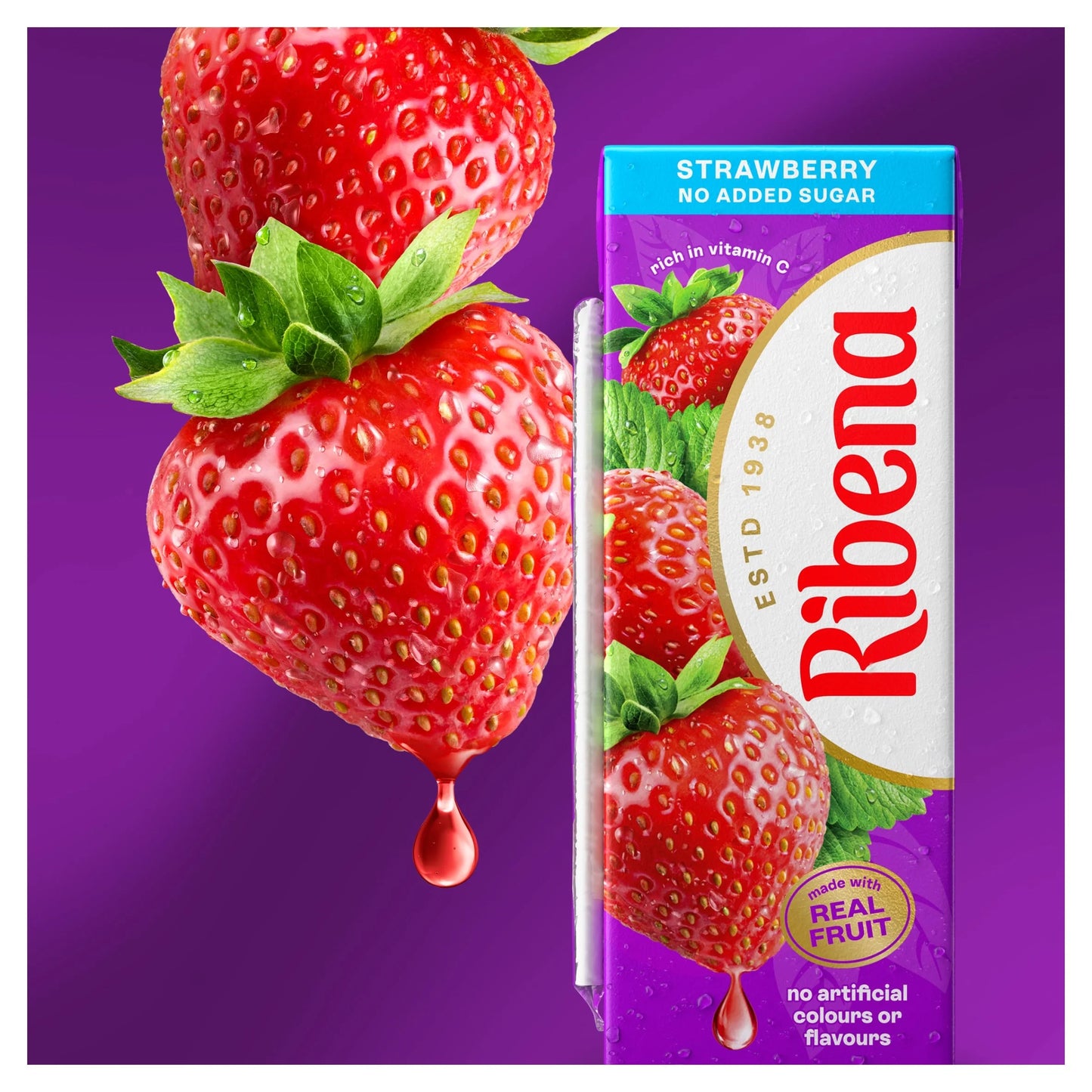 Strawberry Juice Drink Cartons No by RIBENA
