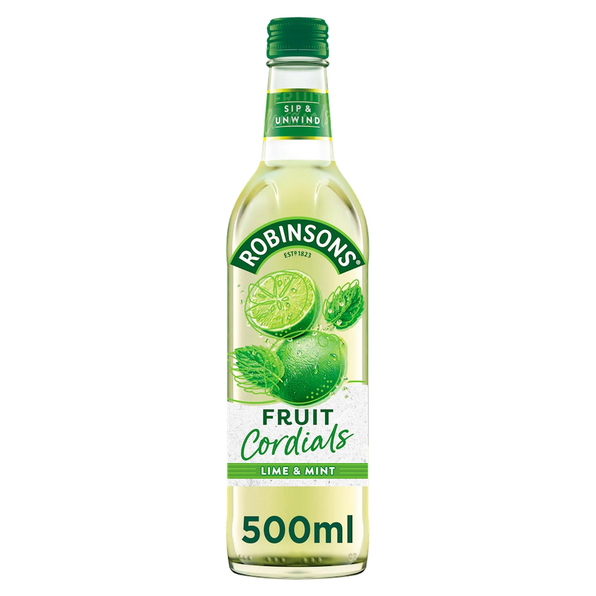 Crushed Lime & Mint Fruit Cordial by ROBINSONS