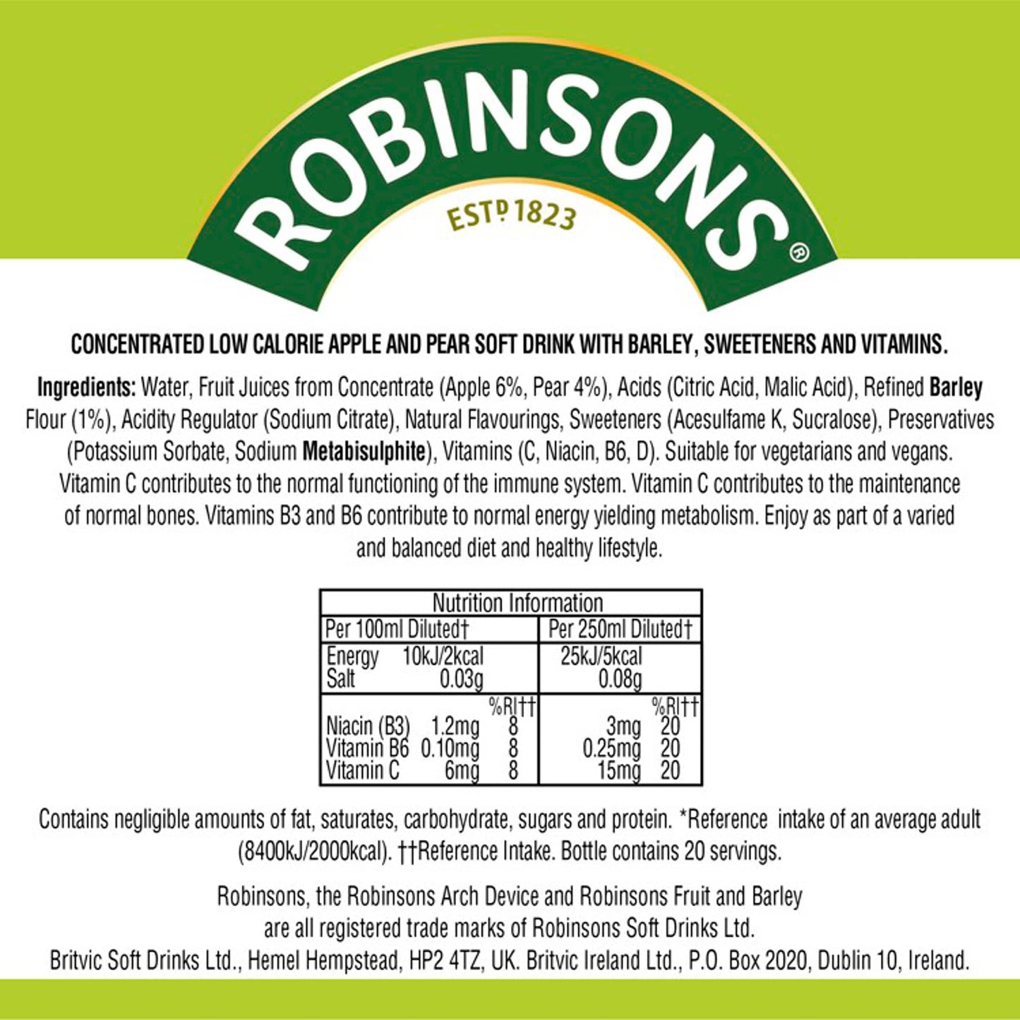 Fruit & Barley With Vitamins Apple by ROBINSONS