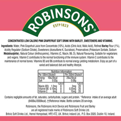 Fruit & Barley With Vitamins Pink by ROBINSONS