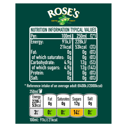 Roses Lime Juice Cordial 1l by Rose's