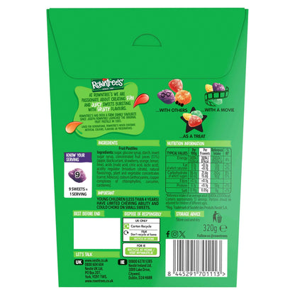Fruit Pastilles Sweets Carton 320g by Rowntree's