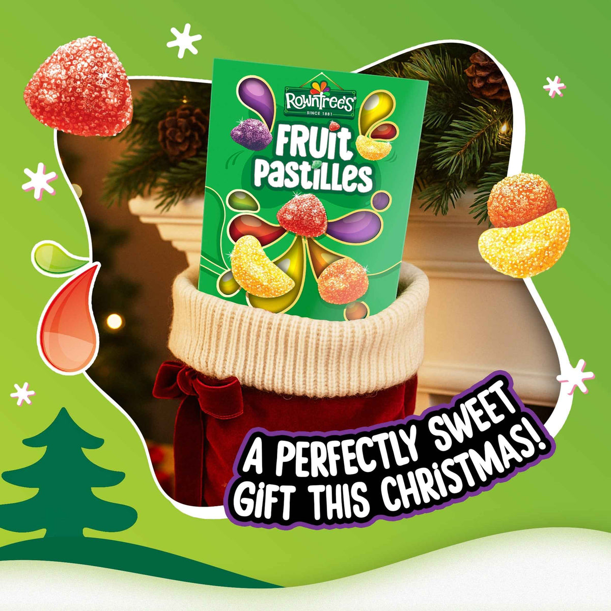 Fruit Pastilles Sweets Carton 320g by Rowntree's