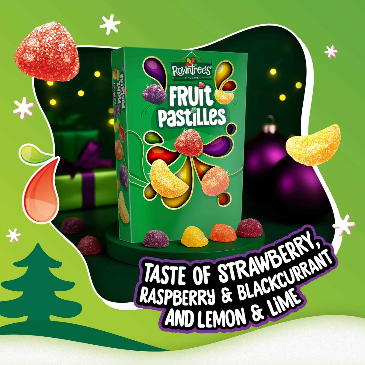 Fruit Pastilles Sweets Carton 320g by Rowntree's