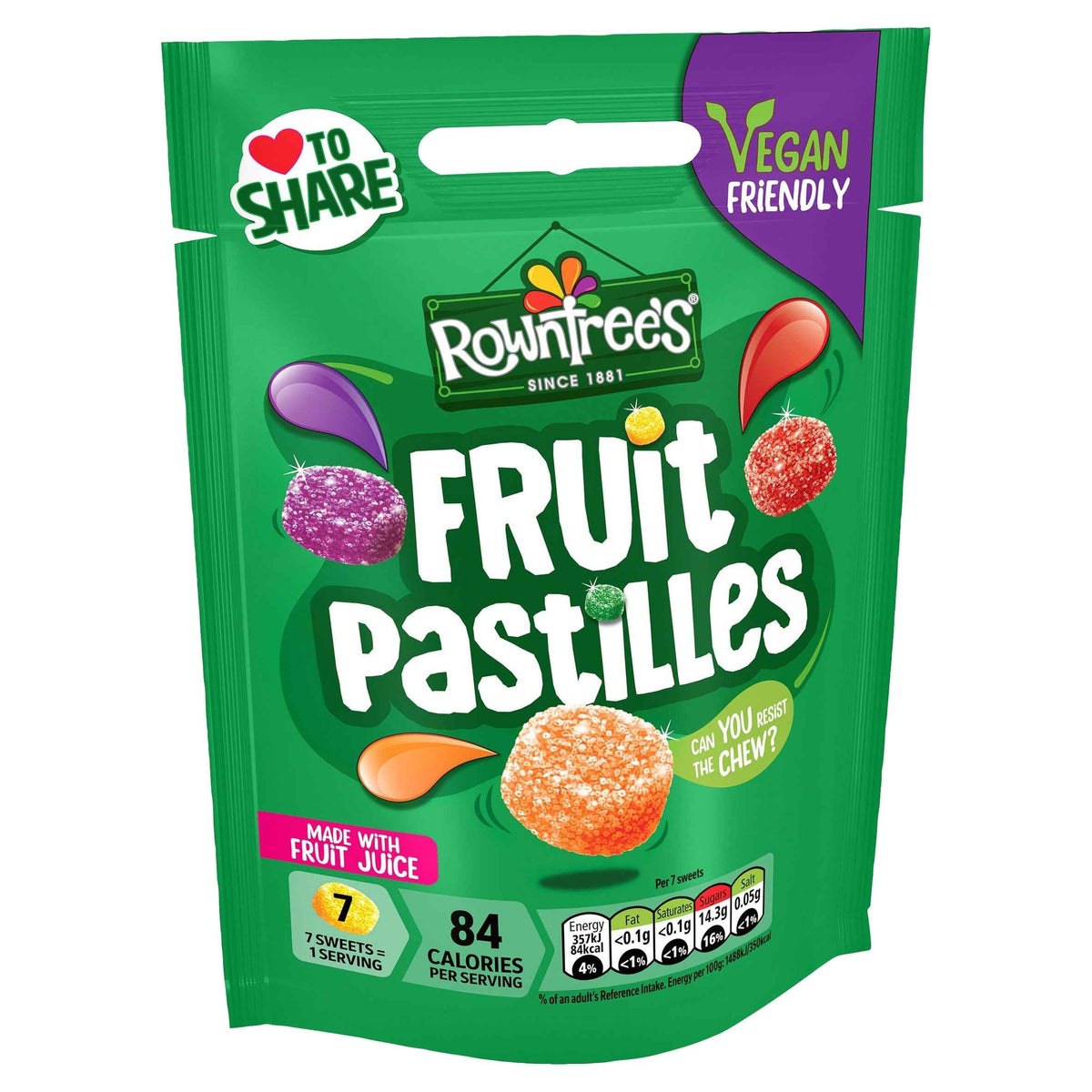 Rowntree's Fruit Pastilles Sweets Sharing Bag by ROWNTREES