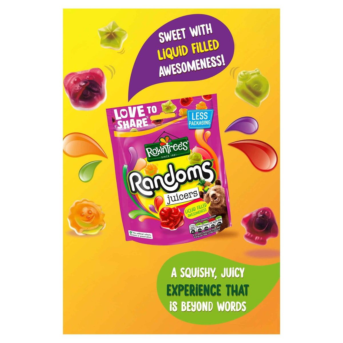 Rowntree's Randoms Juicers Sweets Sharing Bag by ROWNTREES