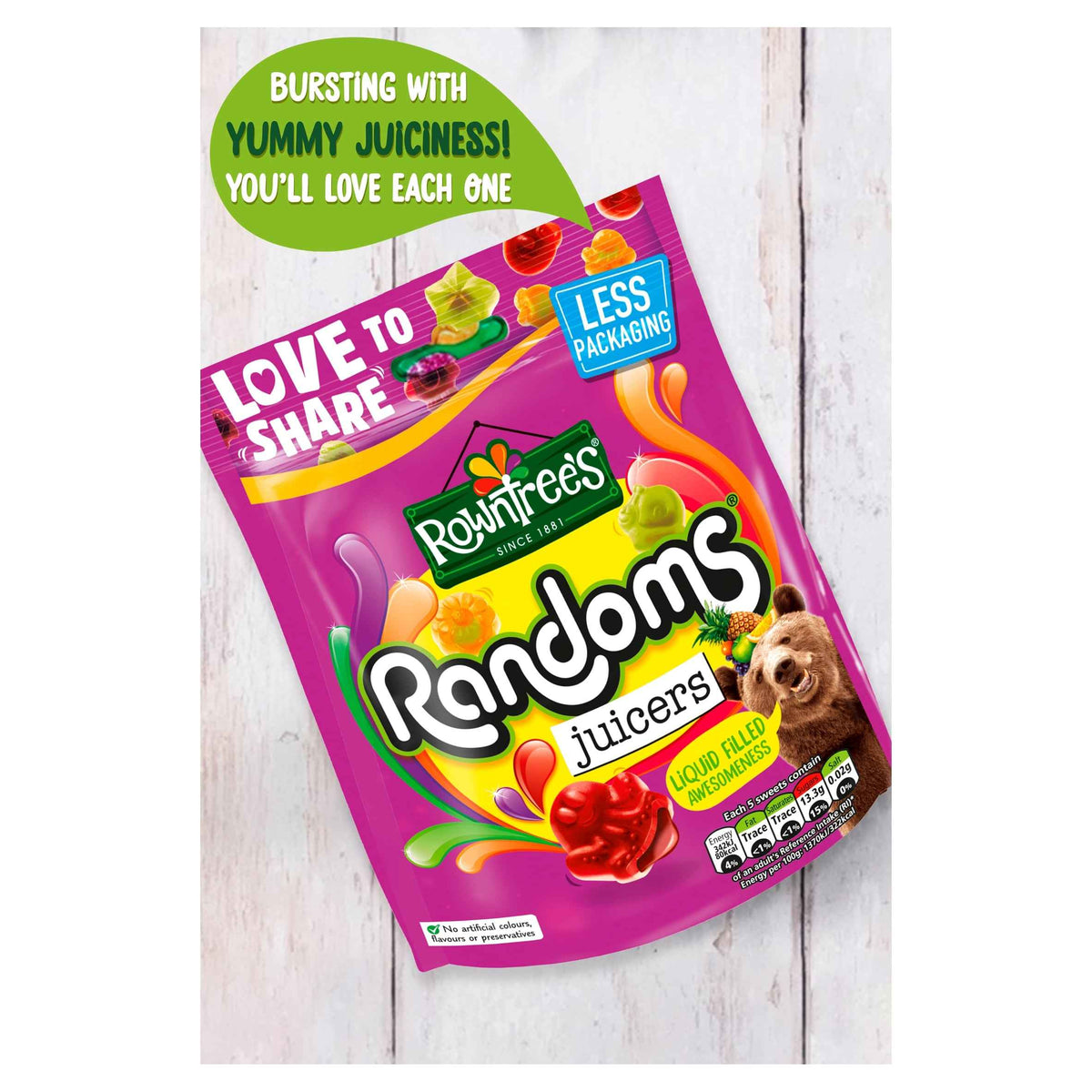 Rowntree's Randoms Juicers Sweets Sharing Bag by ROWNTREES