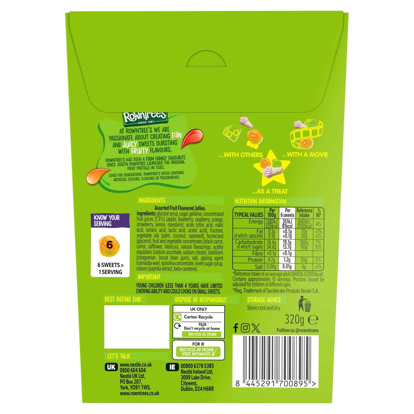 Randoms Sweets Carton 320g by Rowntree's