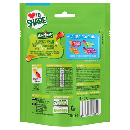 Fruit Pastilles Lollies 130g by ROWNTREES