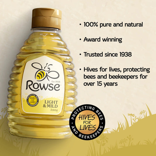 Squeezy Light & Mild Honey 340g by Rowse