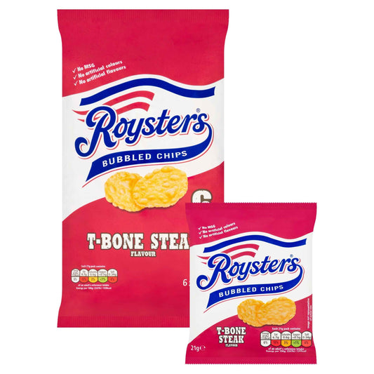 T-bone Steak Multipack Crisps 6x21g by ROYSTERS