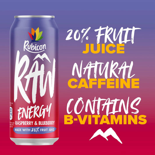 Raw Energy Raspberry Blueberry 500ml by Rubicon
