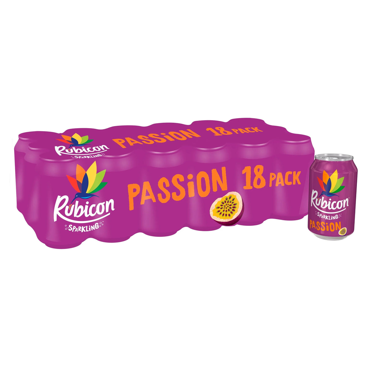 Sparkling Passion Fruit Juice 18x330ml by Rubicon