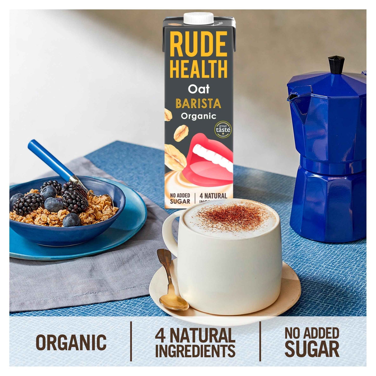 Organic Oat Barista Drink 1l by RUDE HEALTH