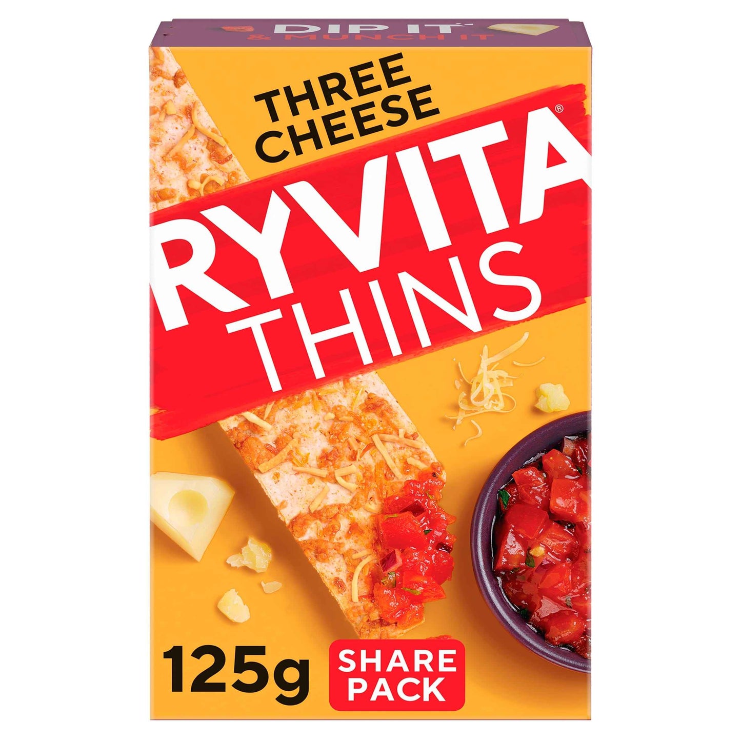 3 Cheese Thins 125g by RYVITA