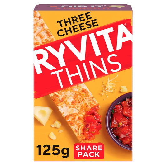 3 Cheese Thins 125g by RYVITA
