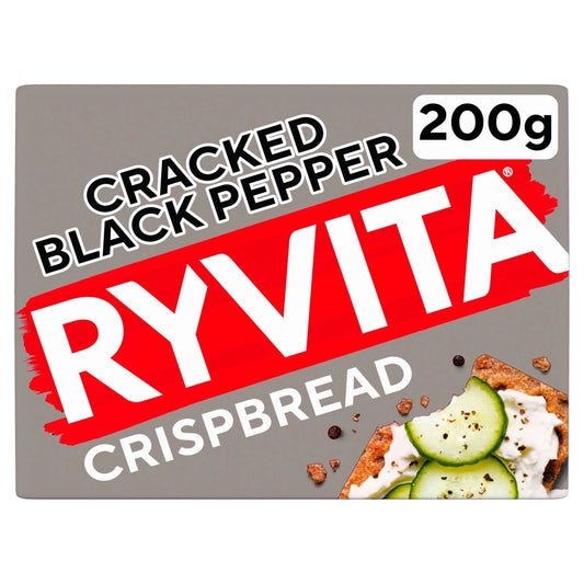 Cracked Black Pepper Crispbread 200g by RYVITA