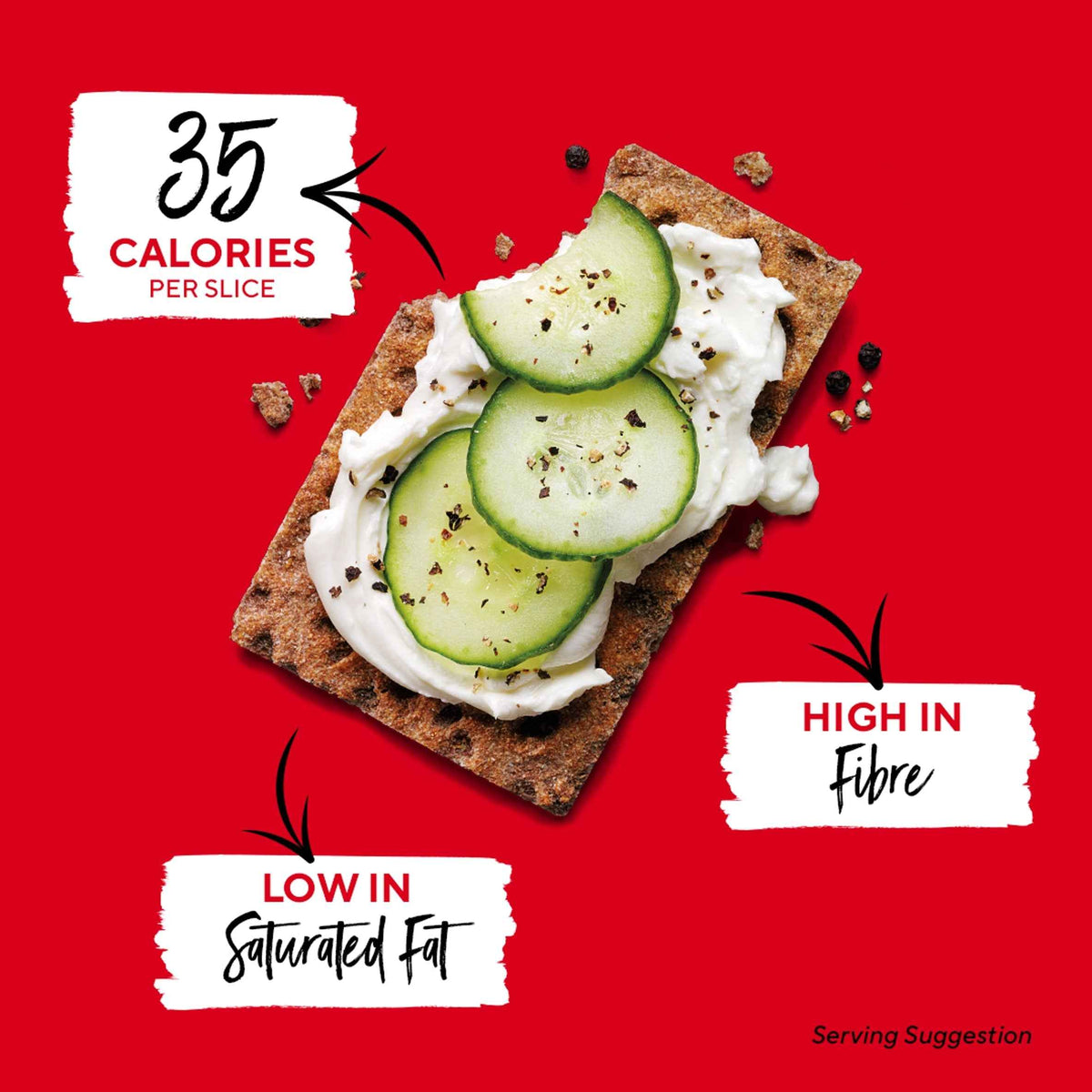 Cracked Black Pepper Crispbread 200g by RYVITA