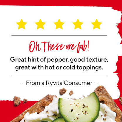 Cracked Black Pepper Crispbread 200g by RYVITA