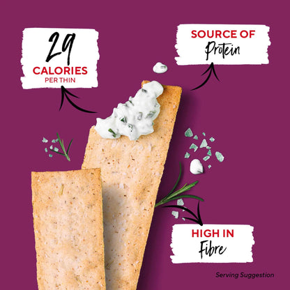 Thins Flatbreads - Rosemary & Sea Salt 125g by RYVITA
